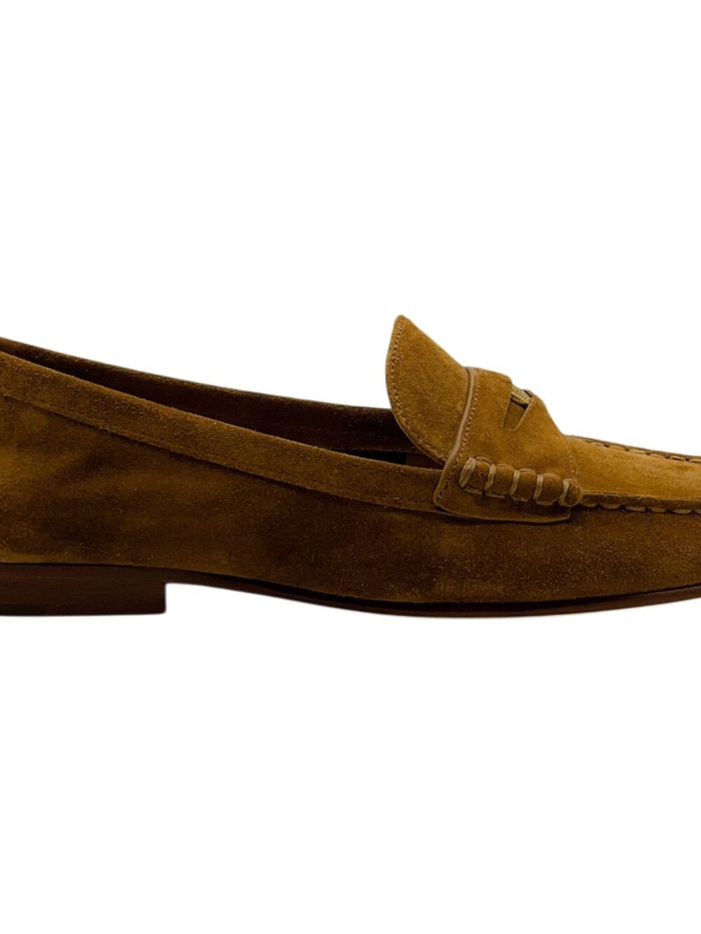 Veronica Beard Hazelwood Brown Suede Penny Loafers - Picture 2 of 8